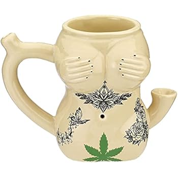 FASHIONCRAFT CERAMIC TATTOO GIRL PIPE MUG #82523