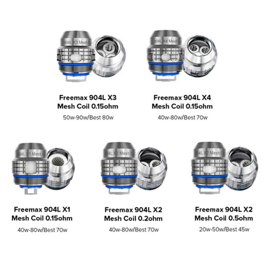 FREEMAX 904L MESH COIL X3 0.15OHM 5CT/10 PER BOX (FIRELUKE)