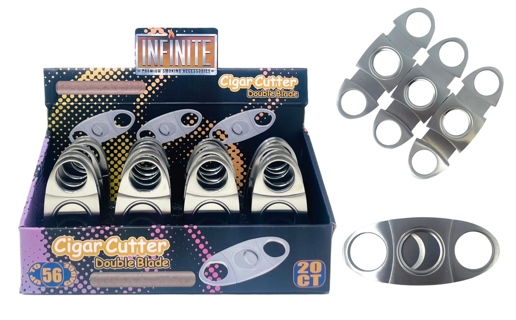 INFINITE METAL CIGAR CUTTER BOX OF 12 #044K-2