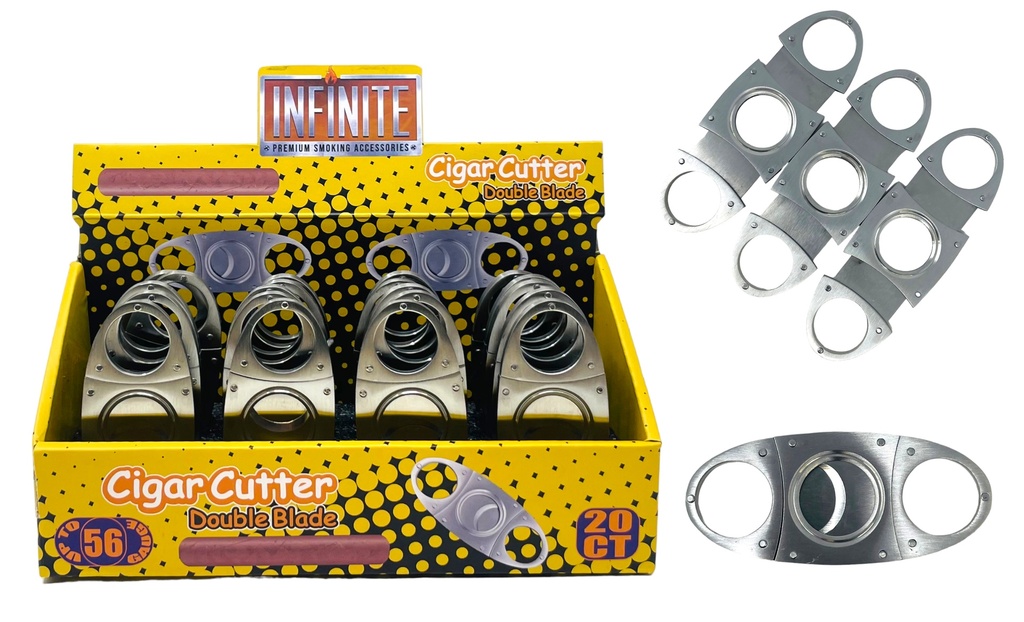 INFINITE METAL CIGAR CUTTER BOX OF 20 #XJD-12