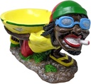 LARGE LION SMOKE JAMAICAN ASHTRAY ASSORTED DESIGNS