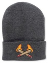 RAW GREY BURNING CONE BEANIE