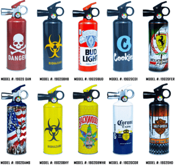 TECHNO TORCH FIRE EXTINGUISHER TORCH LIGHTER ASSORTED DESIGNS