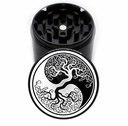 TOBACCO GRINDER UV PAINTING YING YANG 4 PARTS GR174-50YY BOX OF 12