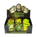 TOBACCO GRINDER 3 PARTS RASTA LEAF DESIGN #TG4-58BK-LF2 BOX OF 6