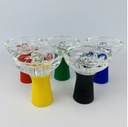 ZEBRA GLASS SPIRAL  ASSORTED COLORS