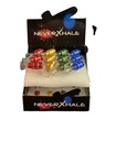 NEVER X HALE METAL GLASS PIPE BOX OF 12 ASSORTED COLORS