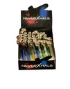 NEVER X HALE METAL GLASS PIPE BOX OF 24 ASSORTED COLORS NXHBMET3