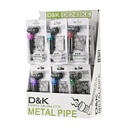 D&K SKULL HEAD ZINC ALLOY METAL PIPE #DK8515C BOX OF 24
