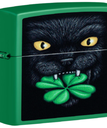 ZIPPO LIGHTER LUCKY CAT CLOVER DESIGN 46721
