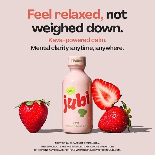 JUBI KAVA STRAWBERRY (CHILL) SHOT 2oz 12ct