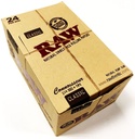 RAW 1 1/4 CLASSIC ROLLING PAPER+TIPS CONNOISSEUR BOX OF 24