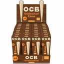 OCB VIRGIN 1 1/4 UNBLEACHED CONE 6CT BOX OF 32