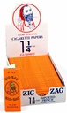 ZIG ZAG 1.25 SLOW BURNING CIGARETTE PAPERS GUMMED 24 BOOKLET