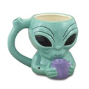 FASHIONCRAFT CERAMIC ALIEN PIPE MUG #82542